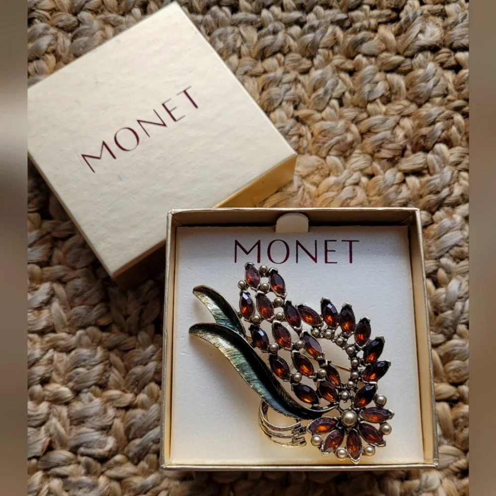 Monet Vintage Topaz Pin